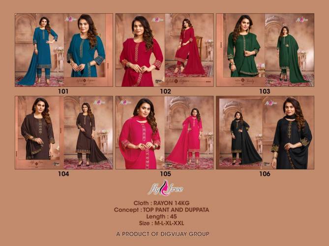 Fly Free Chhaya New Exclusive Wear Heavy Rayon Ready Made Salwar Suit Collection